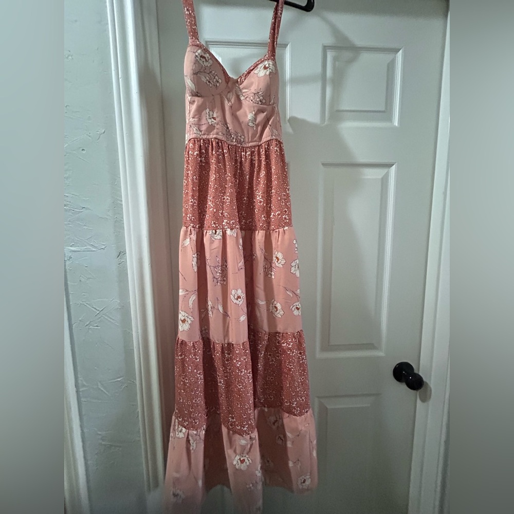 Floral Pink Maxi Dress